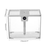 1.5L Fully Transparent Air Humidifier Large Capacity Air Purifying Mist Maker 2 Modes Adjustable Essential Oil Diffuser