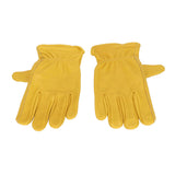 Garden Cowhide Gloves Wear Resistance Full Finger Leather Gloves for Outdoor CyclingM