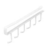 Coffee Mug Holder 6 Hooks Elegant Style Convenient Practical Stable Reliable Durable Wearable Kitchen Rack for HomeWhite