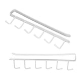 Coffee Mug Holder 6 Hooks Elegant Style Convenient Practical Stable Reliable Durable Wearable Kitchen Rack for HomeWhite