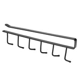 Coffee Mug Holder 6 Hooks Elegant Style Convenient Practical Stable Reliable Durable Wearable Kitchen Rack for HomeBlack