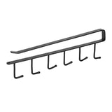 Coffee Mug Holder 6 Hooks Elegant Style Convenient Practical Stable Reliable Durable Wearable Kitchen Rack for HomeBlack