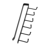 Coffee Mug Holder 6 Hooks Elegant Style Convenient Practical Stable Reliable Durable Wearable Kitchen Rack for HomeBlack
