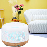 Desktop Humidifier 300ml Wood Grain Design Low Noise Aromatherapy Humidifier with LED Color Light 100‑240V AU Plug