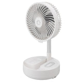 Folding Telescopic Fan 4 Speed USB Charging Remote Control Portable Desktop Floor Fan with Light for Home Travel