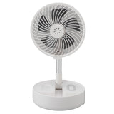 Folding Telescopic Fan 4 Speed USB Charging Remote Control Portable Desktop Floor Fan with Light for Home Travel
