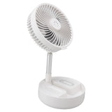Folding Telescopic Fan 4 Speed USB Charging Remote Control Portable Desktop Floor Fan with Light for Home Travel