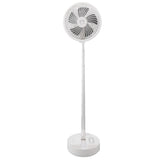 Folding Telescopic Fan 4 Speed USB Charging Remote Control Portable Desktop Floor Fan with Light for Home Travel