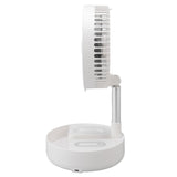 Folding Telescopic Fan 4 Speed USB Charging Remote Control Portable Desktop Floor Fan with Light for Home Travel