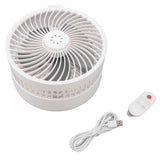 Folding Telescopic Fan 4 Speed USB Charging Remote Control Portable Desktop Floor Fan with Light for Home Travel
