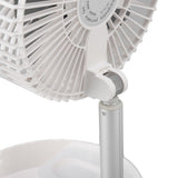 Folding Telescopic Fan 4 Speed USB Charging Remote Control Portable Desktop Floor Fan with Light for Home Travel