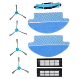 9 Pcs Vacuum Parts Replacement Main Brush Side Brush Filter Mop Vacuum Cleaner Accessories Kit for Conga 3090
