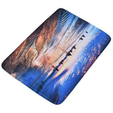 Household Bathroom Floor Carpet Water Absorption Anti Slip Flannel Mat for Door Toilet50x80cm