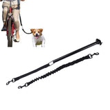 Hands Free Dog Leash Black Thicken Dog Bike Attachment Traction Belt with Hex Wrench for Dog Training Running Exercising