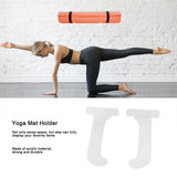 1Pair Yoga Mat Wall Mount Holder Acrylic Yoga Mat Wall Hanger Storage Rack Household Exercise Yoga Mat BracketTransparent