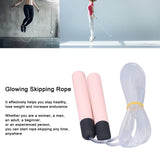 Glowing Skipping Rope LED Light Up Jumping Rope for Exercise Training Weight Loss FitnessPink