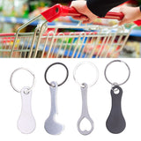 Aluminum Alloy Shopping Trolley Keychain Portable Alternative Shopping Trolley Keyring