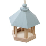 Wooden House Bird Feeder Hanging Feeding Station Hollow Bird Feeder