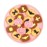 9Pcs 3D Cutters Halloween Pumpkin Biscuit Mould Fondant Baking Tool Baking Molds DIY Hand Press Biscuit Stamp