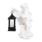 Resin Ghost with Lantern Resin Ghost Hell Messenger Statue Halloween Sculpture Garden Yard Decoration