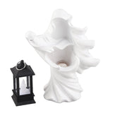 Resin Ghost with Lantern Resin Ghost Hell Messenger Statue Halloween Sculpture Garden Yard Decoration