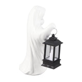 Resin Ghost with Lantern Resin Ghost Hell Messenger Statue Halloween Sculpture Garden Yard Decoration