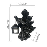 Resin Ghost with Lantern Resin Ghost Hell Messenger Statue Halloween Sculpture Garden Yard Decoration