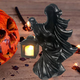 Resin Ghost with Lantern Resin Ghost Hell Messenger Statue Halloween Sculpture Garden Yard Decoration