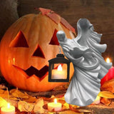 Resin Ghost with Lantern Resin Ghost Hell Messenger Statue Halloween Sculpture Garden Yard Decoration
