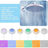 Shower Flow Limiter with 1/2 Thread Diameter Shower Water Saving for Shower Head Power Reduction Limiter for Kitchen Bathroom