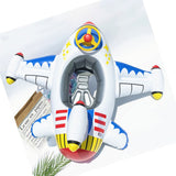 Swim Ring Thicken Air Inflation Seat Retainer Aircraft Shape Comfortable Swimming Ring for Children Type1