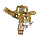 G1/2 Male Thread Watering Sprinkler Head 360 Degree Automatic Rotation 15m Range for Lawn Patio Garden Irrigation