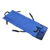 Folding Stadium Chair Adjustable Angle 600D Oxford Cloth Portable Bleacher Cushions with Pocket for Sandbeach Picnic BBQ Blue
