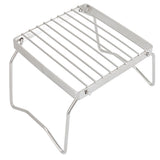 Folding Campfire Grill Stainless Steel Grid Shaped Camping Grill Grate Picnic QQB Grate for Outdoor