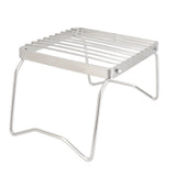 Folding Campfire Grill Stainless Steel Grid Shaped Camping Grill Grate Picnic QQB Grate for Outdoor