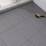 10PCS Suction Cup Floor Mats Anti Slip Plastic Mosaic Bath Mat for Kitchen Bathroom Grey