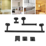 Stainless Steel Towel Bar Matte Black Rust Proof Waterproof Bathroom Towel Bar Rack for Kitchen Laundry