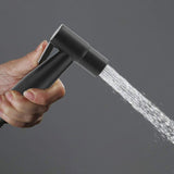 Black 304 Stainless Steel Handheld Pressurized Sprayer with 1.2m Hose and Wall Hook for Toilet Bidet G1/2 Male and Female Thread
