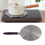 Induction Adapter Plate Stainless Steel Heat Diffuser with Purple Handle Kitchen Accessories for Iron Pot Ceramic Pot 21.5cm/8.46in