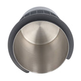 58mm Stainless Steel Coffee Dosing Cup Coffee Machine Handle Receiving Powder Cup with Silicone Ring Black