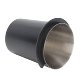 58mm Coffee Dosing Cup Universal Stainless Steel Coffee Machine Handle Dosing Cup Coffee Powder Feeder Black