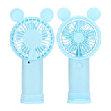 Mini Handheld Fan USB 1200mAh Battery Dual Drive Portable Handheld Fan Electric Small Fan Blue