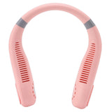 Bladeless Neck Fan Breathing Light 2400mah Rechargeable Hands Free Mini Neck Fan for Outdoor Travel Pink