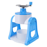 Hand Crank Shaved Ice Machine Stainless Steel Blades Safe Portable Ice Crusher for Home Restaurants Cafes Food Stalls Blue