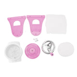 Hand Crank Shaved Ice Machine Stainless Steel Blades Safe Portable Ice Crusher for Home Restaurants Cafes Food Stalls Pink