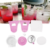Hand Crank Shaved Ice Machine Stainless Steel Blades Safe Portable Ice Crusher for Home Restaurants Cafes Food Stalls Pink