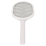 Electric Fly Swatter USB Charging Purple Light 3 Layers Safety Net Mosquito Swatter Racket with Base