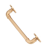 Gate Pull Handle Zinc Alloy Retro Round Base Furniture Hardware for Door Drawer Cabinet Wardrobe Closet Gold