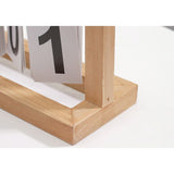 Wooden Desk Calendar Flip Chart Page Turning Calendar Reusable Home Calendar Ornament Wood Color