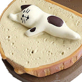 Toast Tablet Stand Holder Resin Cute Fun Desktop Cell Phone Stand Holder for Watching Dramas Round Toast Cat Holder